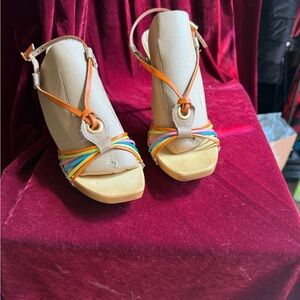 BCBGirls Multicolor Strappy Platform Sandals